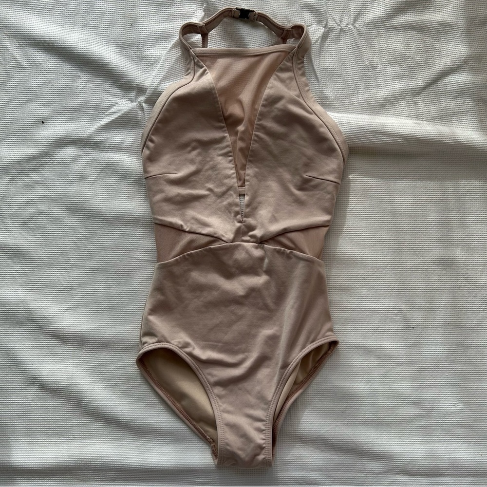 Jolyn Clothing Blush High Neck One-Piece Swimsuit